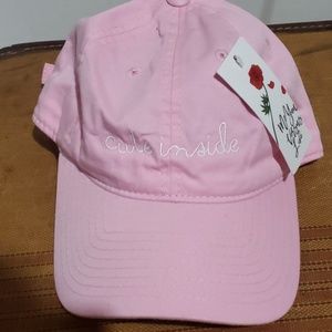 MYVL pink "cute inside dad cap hat